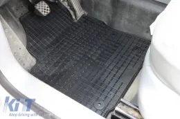 Spezifische vordere Gummimatten geeignet für VW Caddy 2004-2015, Caddy Life 2004-2015, Caddy IV nach 2015, 2 oder 5 Sitze, 2-teiliges Set, schwarze Farbe-image-6243997