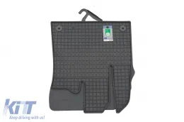 Spezifische vordere Gummimatten geeignet für Opel Combo Life, Cargo, Peugeot Partner, Rifter, Citroen Berlingo nach 2018, 2-teiliges Set, schwarze Farbe-image-6243038
