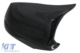 Spiegelabdeckungen für BMW 5 Serie F10 F11 F18 Nicht LCI 07.10-13 Carbon Look M Design-image-6076743