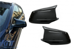 Spiegelabdeckungen für BMW 5 Serie F10 F11 F18 Nicht LCI 07.10-13 Carbon Look M Design-image-6076760