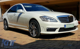 Spiegelabdeckungen für Mercedes S-Klasse W221 2005-2010 Facelift Look-image-6099453