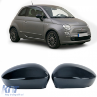 Spiegelkappen Schwarz Glanz zum Austausch passend für Fiat 500 2007-2020 - ODMCF6027437