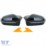 Spiegelkappen-Set zur Ersatzteil Gloss Black geeignet für BMW 5er G60 G61 ab 2023-image-6194775