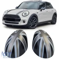 image-16-Spiegelkappen Union Jack schwarz grau geeignet für Mini F54 F55 F56 F57 13-18