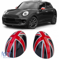 image-67-Spiegelkappen Union Jack schwarz rot geeignet für Mini F54 F55 F56 F57 13-18