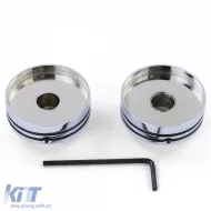 Spiegelverstellknöpfe Chrom Wolfsburg Edition geeignet für VW Golf 3 Vento 91-97 Polo 6N-image-6209384
