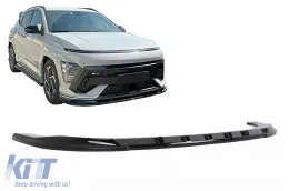 image-65-Splitter Estensione Paraurti Anteriore per Hyundai KONA N-Line Mk2 2023- Nero