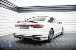 Spoiler 3D Maxton Design adapté pour le coffre d'Audi A8, A8 S-Line, S8 D5 2017-2021, laqué noir-image-6235743