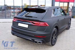 Spoiler adapté pour Maxton Design version 2 type S-Line sur Audi Q8 S-Line après 2018, SQ8 après 2019, laqué noir-image-6140373