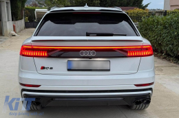 Spoiler adapté pour Maxton Design version 2 type S-Line sur Audi Q8 S-Line après 2018, SQ8 après 2019, laqué noir-image-6140374