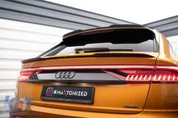 Spoiler adatto per Maxton Design versione 2 tipo S-Line su Audi Q8 S-Line dopo il 2018, SQ8 dopo il 2019, verniciato di nero-image-6140365