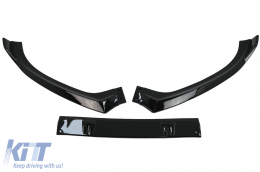 Spoiler aggiuntivo per Audi A4 B8.5 Facelift 12-15 Sedan Avant nero lucido-image-6093608