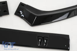 Spoiler aggiuntivo per Audi A4 B8.5 Facelift 12-15 Sedan Avant nero lucido-image-6093609