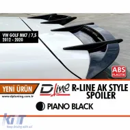 image-38-Spoiler arrière AK Style Piano Black ABS, adapté pour Golf 7 R-line / 2012-2020