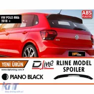 image-65-Spoiler arrière style GTI pour Polo Mk6, noir piano, ABS / 2019 -