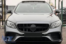 Spoiler B Design adecuado para parachoques delantero A Design adecuado para Mercedes E-Class W213, S213 2016-2020, negro brillante-image-6139608