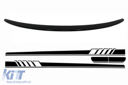 image-53-Spoiler coffre & Autocollants latéraux en vinyle pour Mercedes C C205 14-19 Noir