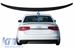image-21-Spoiler Coffre pour Audi A4 B8 Berline 08-15 Aileron Noir Brillant