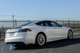 Spoiler coffre pour Tesla Model S 2012+ Carbone réel & Adhésif Enregistrer-image-6070310