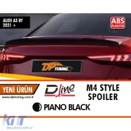 image-33-Spoiler de coffre arrière A3 8Y Sedan style M4 en noir piano ABS / 2020-et plus