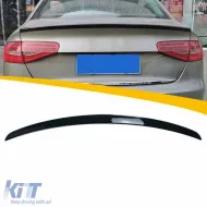 image-30-Spoiler de coffre arrière style A4 B8 S4 en noir piano ABS / 2008-2015