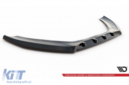 Spoiler de parachoques delantero Maxton Design, versión 2, adecuado para Audi A6 C7 sedán/Avant (2011–2014), negro brillante-image-6140166