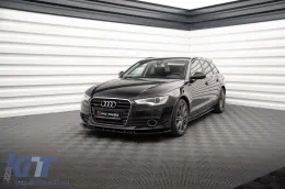 Spoiler de parachoques delantero Maxton Design, versión 2, adecuado para Audi A6 C7 sedán/Avant (2011–2014), negro brillante-image-6140168