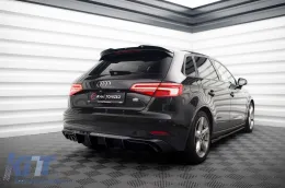 Spoiler de toit Maxton Design adapté pour Audi A3 Sportback 8V 2016-2020, laqué noir-image-6140113