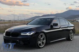 Spoiler de type M5 CS adapté au pare-chocs avant M5 de la BMW Série 5 G30 LCI 2021-2023, laqué noir-image-6261191