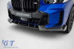 Spoiler en carbone Maxton Design adapté au pare-chocs avant du BMW X5 G05 avec pack M après 2023-image-6144561