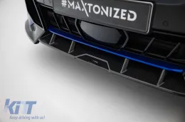 Spoiler en carbone Maxton Design adapté au pare-chocs avant du BMW X5 G05 avec pack M après 2023-image-6144562
