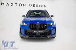 Spoiler en carbone Maxton Design adapté au pare-chocs avant du BMW X5 G05 avec pack M après 2023-image-6144566