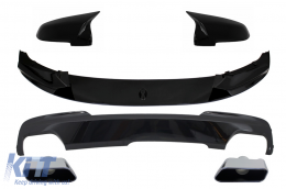 image-23-Spoiler für BMW 5 F10 F11 15-17 M-Performance Look Spiegelabdeckungen Diffusor Auspuff