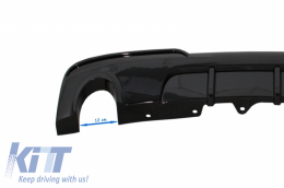 Spoiler Lip Para BMW 5 F10 F11 15-17 M-Perform Cubiertas Espejo Difusor Negro-image-6056520