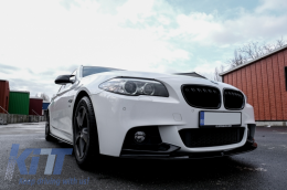 Spoiler Lip Para BMW 5 F10 F11 15-17 M-Perform Cubiertas Espejo Difusor Negro-image-6062442