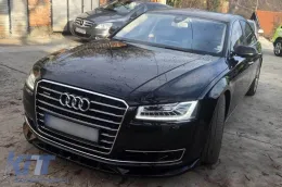 Spoiler Maxton Design adapté au pare-chocs avant de l'Audi A8 D4 2013-2017, laqué noir-image-6140231