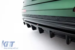 Spoiler Maxton Design adapté au pare-chocs arrière S-Line sur Audi Q7 2019-2023, laqué noir-image-6140284