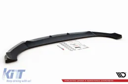 Spoiler Maxton Design adapté pour le pare-chocs avant A Design, A Design-Line sur Mercedes GLE Coupe C167, SUV W167 2019-2023, laqué noir-image-6153516