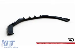 Spoiler Maxton Design adatto per paraurti anteriore dell'Audi A8 D4 2013-2017, verniciato di nero-image-6140224