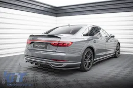 Spoiler Maxton Design adatto per paraurti posteriore dell'Audi A8 D5 2017-2021, verniciato di nero-image-6140260