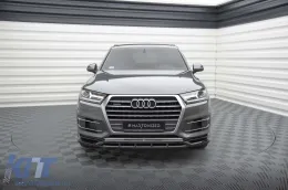 Spoiler Maxton Design adatto per paraurti anteriore dell'Audi Q7 2015-2019, verniciato di nero-image-6140275