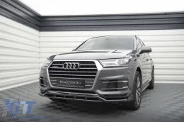 Spoiler Maxton Design adatto per paraurti anteriore dell'Audi Q7 2015-2019, verniciato di nero-image-6140276