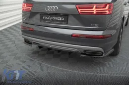 Spoiler Maxton Design adatto per paraurti posteriore di Audi Q7 2015-2019, verniciato di nero-image-6140291