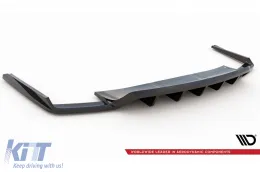 Spoiler Maxton Design adatto per paraurti posteriore dell'Audi SQ7 2016-2019, verniciato di nero-image-6140609