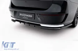 Spoiler Maxton Design adatto per paraurti posteriore della BMW Serie 7 G70 dopo il 2022, verniciato di nero-image-6143917