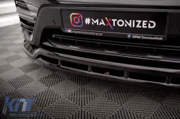Spoiler Maxton Design adatto per paraurti anteriore del BMW X3 G01 2017-2021, nero lucido-image-6144018