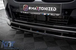 Spoiler Maxton Design adatto per paraurti anteriore della BMW X3 con pacchetto M G01 dopo il 2021, verniciato di nero-image-6144028