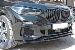 Spoiler Maxton Design adatto per paraurti anteriore M Technik per BMW X5 G05 dopo il 2018, verniciato di nero-image-6144179