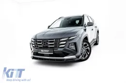 Spoiler Maxton Design adatto per paraurti anteriore della Hyundai Tucson MK4 Facelift dopo il 2024, verniciato di nero-image-6147833