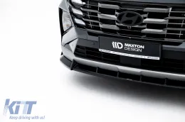 Spoiler Maxton Design adatto per paraurti anteriore della Hyundai Tucson MK4 Facelift dopo il 2024, verniciato di nero-image-6147838